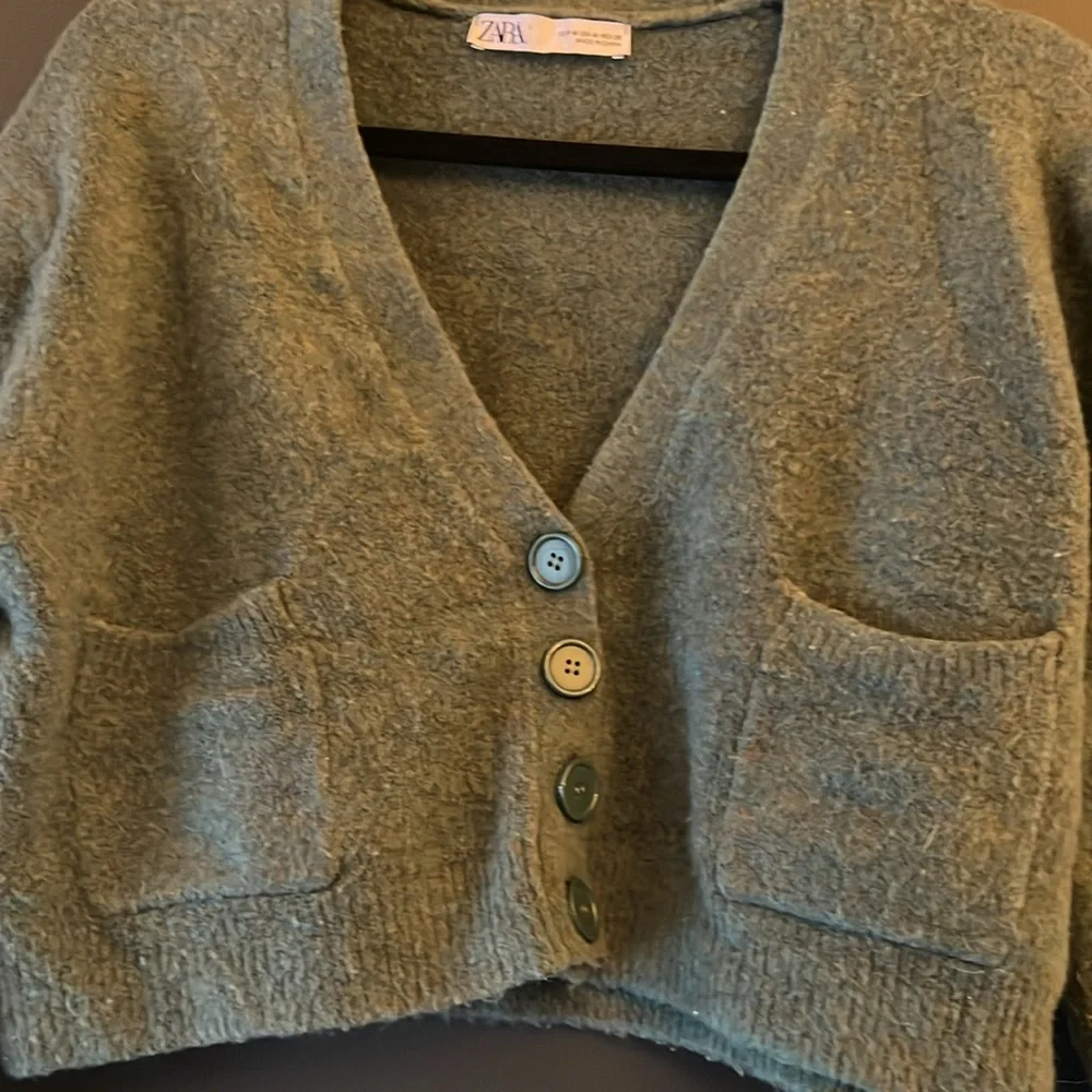 Zara Green Cardigan Sweater Set - Picture 4 of 5